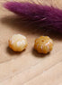 Pumpkin-shaped jade topaz bead