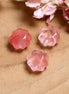 Pumpkin-shaped cherry quartz bead