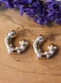 Stainless steel oorstekers met parels goud