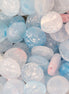 Platte ronde acryl kraal - sky blue