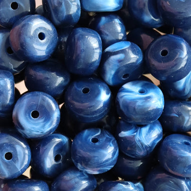 Rondellen disc acryl kraal - navy blue