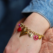 Stainless steel bracelet - with charms