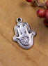 DQ Silber Hamsa Hand Anhänger mit Blume