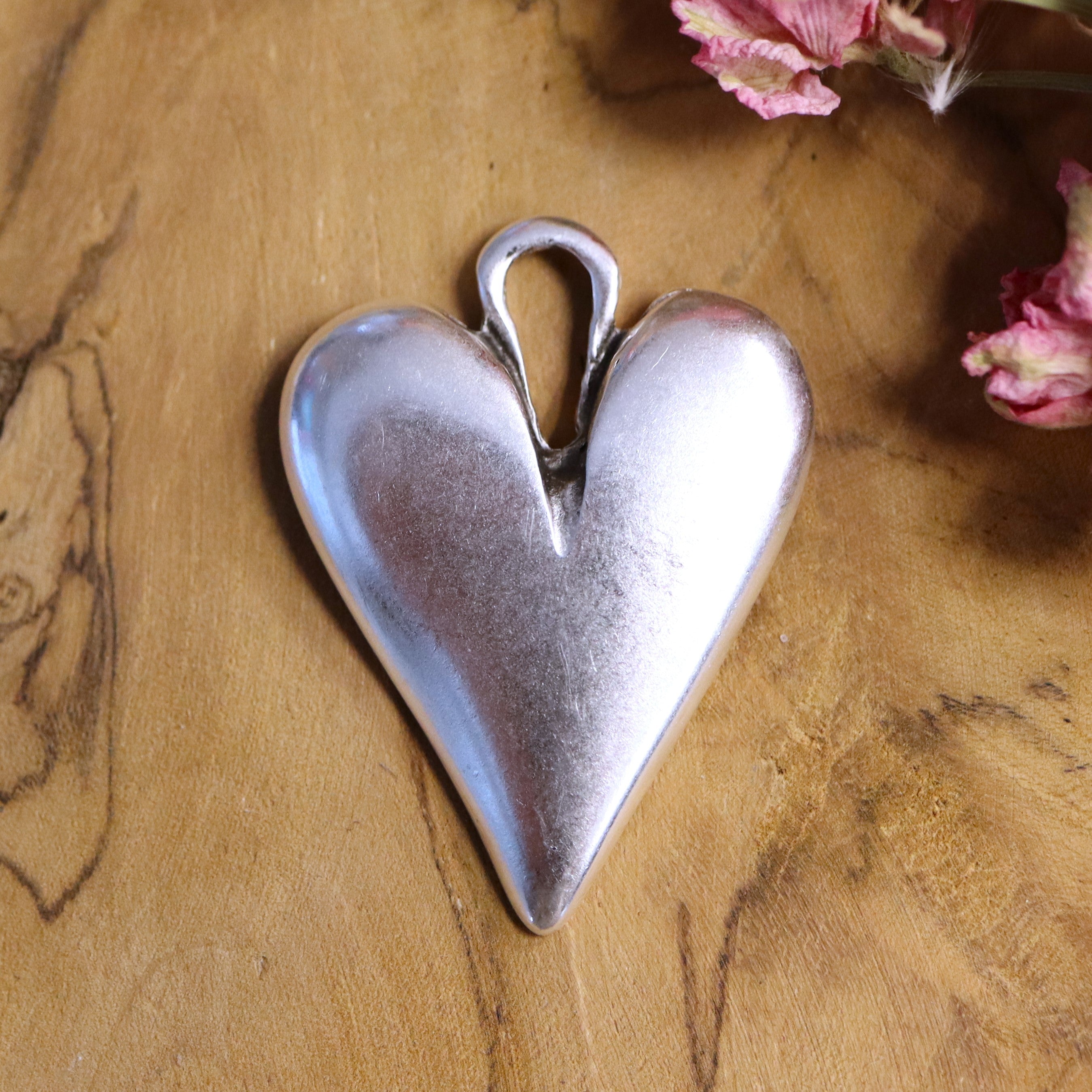 DQ silver pendant large heart