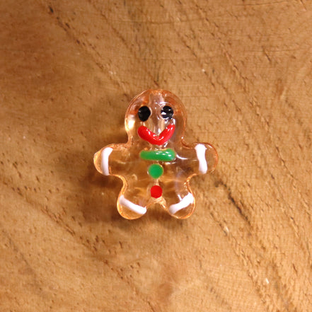 Kraal wit - glaskraal gingerbread