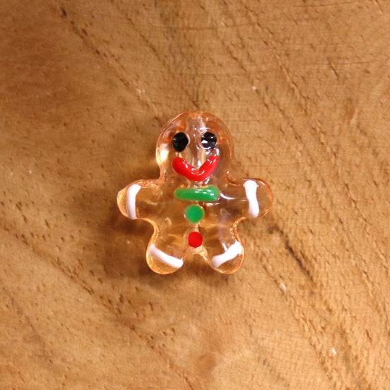 Kraal wit - glaskraal gingerbread