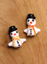 Kraal wit - lampwork sneeuwpop