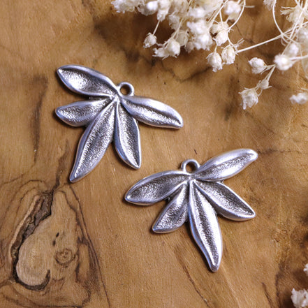 DQ silver leaf charm