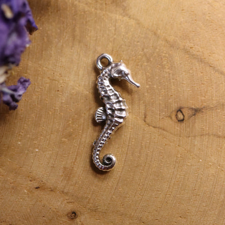 DQ silver seahorse charm