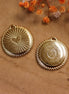 DQ GOLD round charm with heart