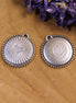 DQ silver pendant round with heart