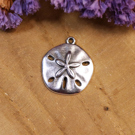 DQ silver sand dollar charm