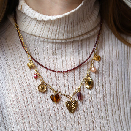 Kralenketting - granaat