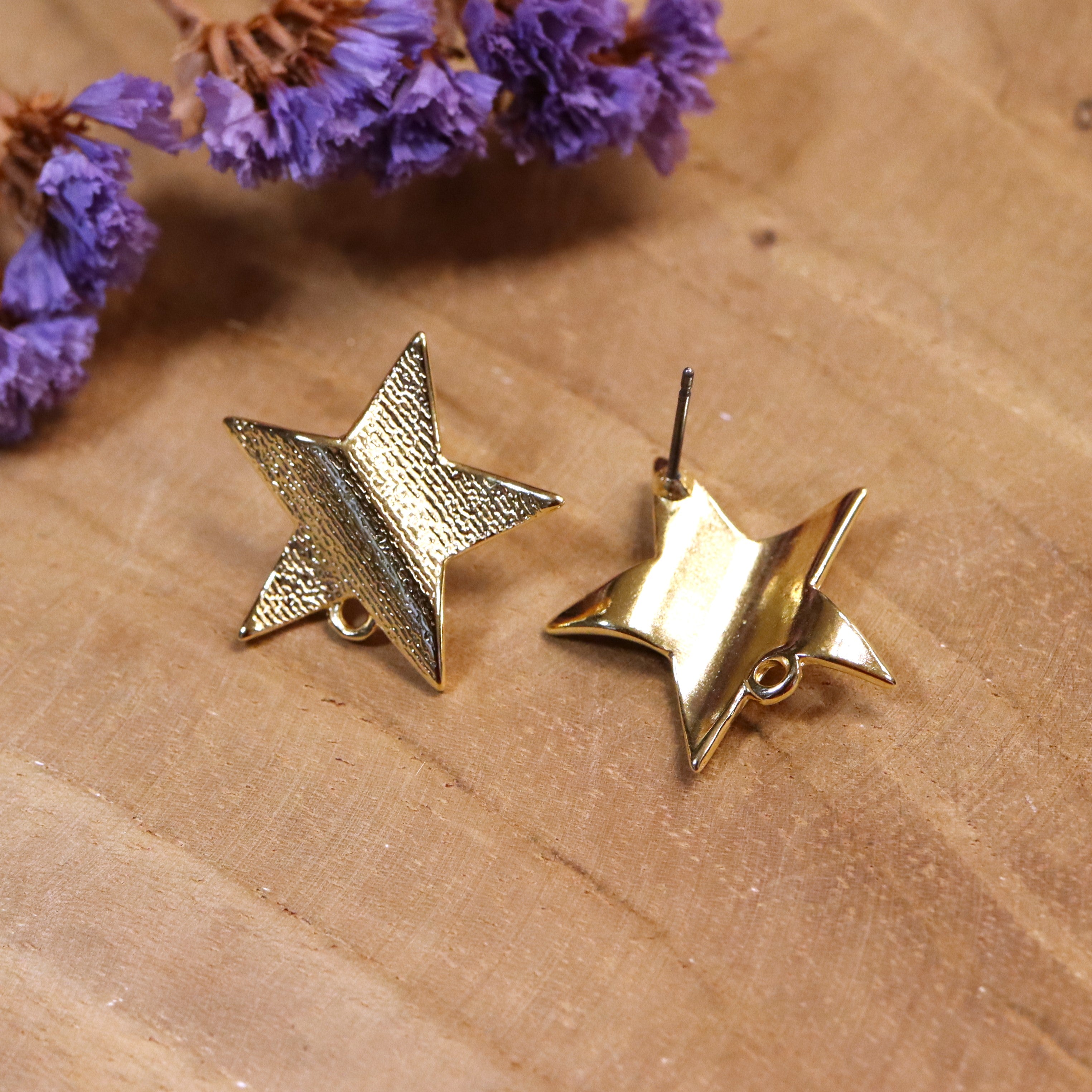DQ GOLD stud earrings with star