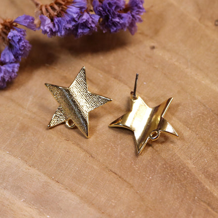 DQ GOLD stud earrings with star