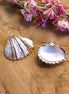 Gold plated white shell charm