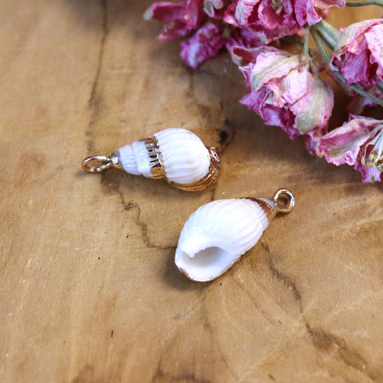 Goldplated trompet schelpbedel