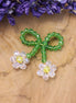 Charm Perle Blume - Schleife weiß
