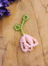 Charm bead flower - pink flower