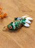 Kettingbedel - cloisonne vis groen