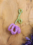 Charm bead flower - lilac flower
