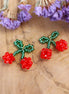 Charm bead flower - cherries