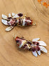Necklace charm - cloisonne fish eggplant