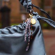 Bag charm - met bruintinten en hartbedel
