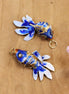 Kettingbedel - cloisonne vis donkerblauw