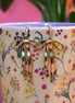 Statement earrings - with rhinestones and bow