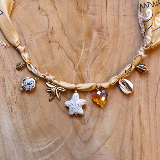 Bandana ketting - bruin