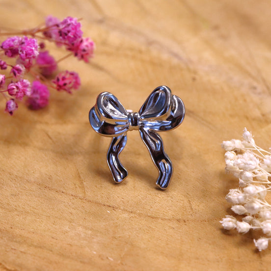 Stainless steel ring zilver - strik