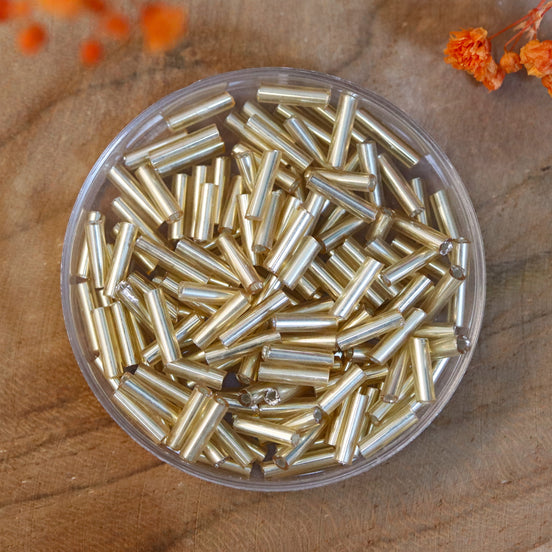 Bugle kralen gold 5 gram