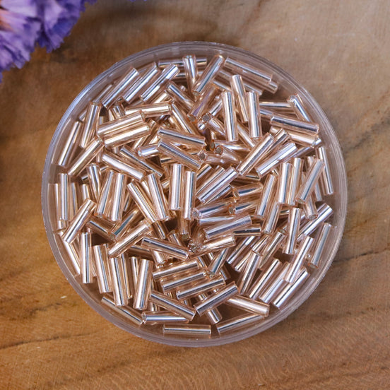 Bugle kralen rose 5 gram