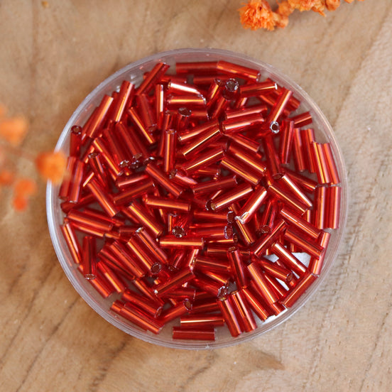 Bugle kralen red 5 gram