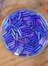 Bugle beads cobalt AB 5 grams