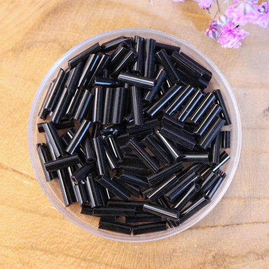 Bugle kralen black 5 gram