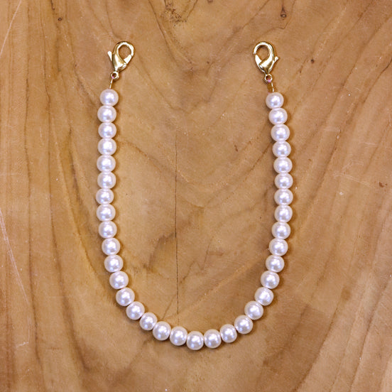 Telefoonkoord - parels goud