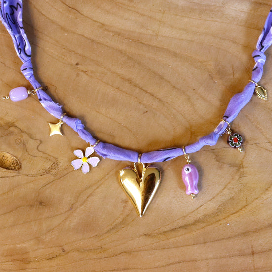 Bandana ketting - lila