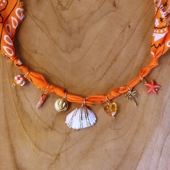 Bandana ketting - oranje