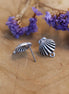 DQ silver shell stud with eye
