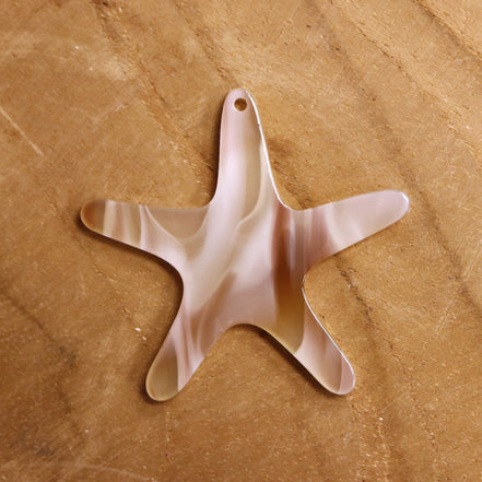 Resin hanger zeester - creme