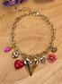 Stainless steel bracelet - with charms