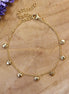 Stainless steel bracelet - with small heart charms