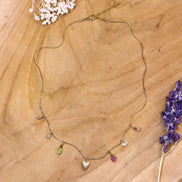 Stainless steel ketting - met bedeltjes