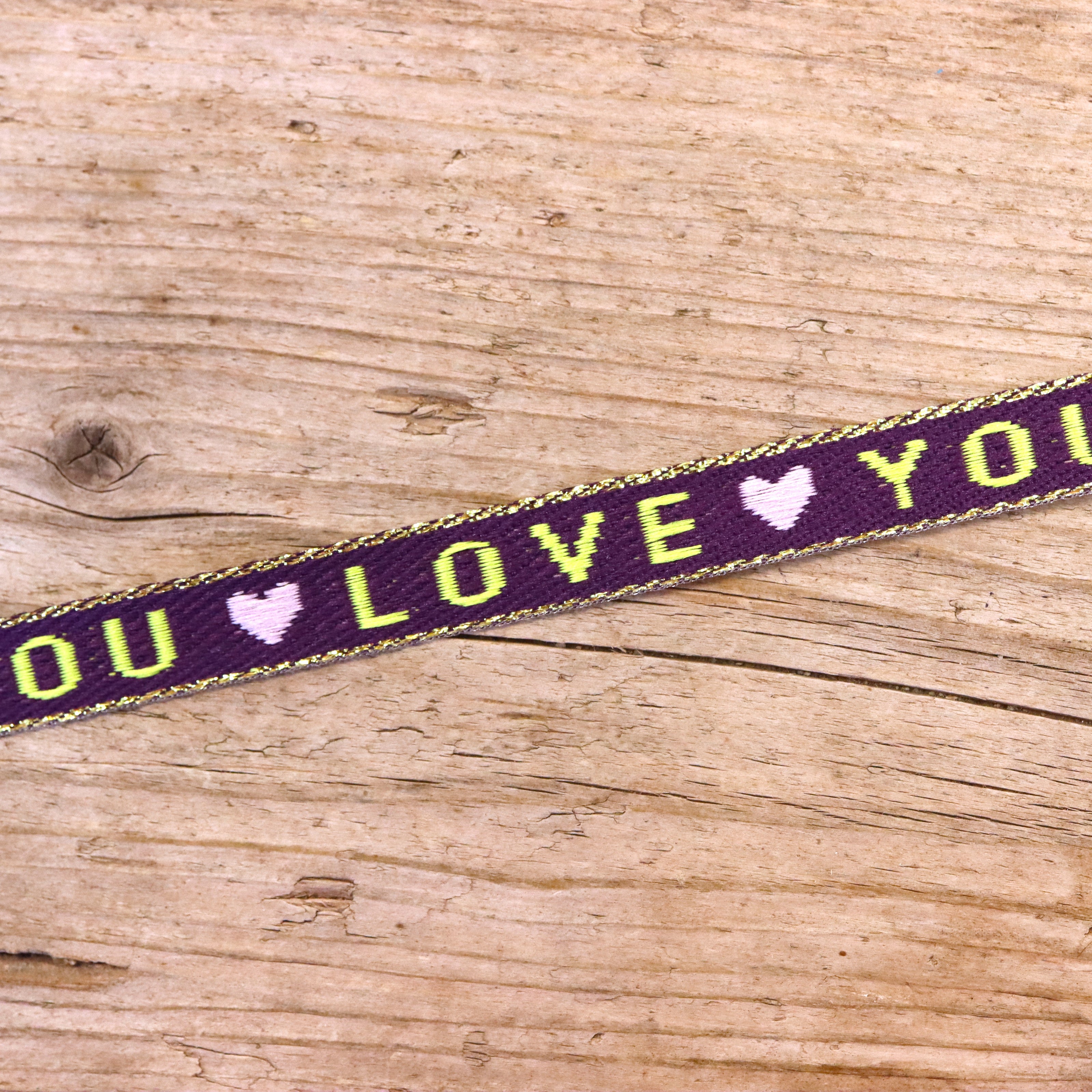 Ribbon love purple-green