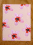 Kaart BAYU - roze bloemen