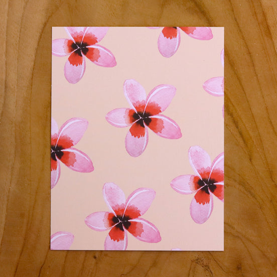 Karte BAYU - rosa Blumen