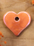 Ceramic heart - orange