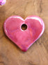 Ceramic heart - pink